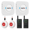 CallToU Wireless Caregiver Pager Smart Call System 2 SOS Call Buttons/Transmitters 2 Receivers Nurse Calling Alert Patient Help System for Home/Personal Attention Pager 500+Feet Plugin Receiver - white 2+2+2