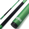 GSE Games & Sports Expert 58" 2-Piece Fiberglass Graphite Composite Billiard Pool Cue Sticks (Several Colors Available, Weight from 18oz, 19oz, 20oz, 21oz) - Matte Green