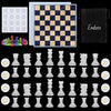 Endoto Chess Set with Checkers Board Silicone Resin Mold, 16 Pieces Full Size 3D Chess Crystal Epoxy Casting Molds for DIY Art Crafts Making, Family Party Board Games and Home Decoration - 32pcs Chess Mold Set