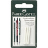 Faber-Castell SPARE ERASER FOR GRIP PLUS MECHANICAL PENCIL - Pack of 3 for Grip 1345 Or 1347