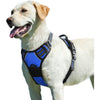 Eagloo Dog Harness for Large Dogs, No Pull Service Vest with Reflective Strips and Control Handle, Adjustable and Comfortable for Walking, No Choke Pet Harness with 2 Metal Rings, Orange, L - Blue