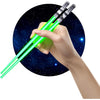 Lightsaber Chopsticks Light Up - LED Glowing Light Saber Star Wars Chop Sticks - Reusable Sushi Lightup Sabers Chopstick Set Of 1 Blue Pair - Green