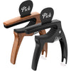 Guitar Capo,TANMUS 3in1 Zinc Metal Capo for Acoustic and Electric Guitars (with Pick Holder and 4Picks),Ukulele,Mandolin,Banjo,Guitar Accessories - Black&Wood