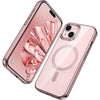 MILPROX Compatible for iPhone 13 Pro Clear Case (2021), Crystal Transparent Cover Shockproof Protective Bumper Shell with Electroplated Mirror Edge for iPhone 13 Pro 6.1"【3 Cameras】 2021-Gold - Pink