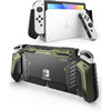 i-Blason Armorbox for Nintendo Switch OLED Case 2021 Dockable Comfortable Grip Protective Anti-Scratch Case Compatible with Nintendo Switch OLED Model and Joy-Con Controller (White) - Green