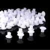 300 Pcs 4.4mm 0.17" Plastic Hole Plug Button Top Blanking Drilling Cover Caps Plugs for Chair Cabinet Cupboard Shelf, White - White