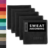 Sweat Absorbing Handkerchiefs - The Original Pocket-Sized Sweat Towels - Quick-Dry Microfiber Sweat Rags for Face, Hands, & Body - Men & Women - Gym, Sports, and Work (Black: 5 Pack) - *Black: 5 Pack