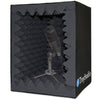 TroyStudio Portable Vocal Booth, Large Foldable Microphone Isolation Shield, Music Recording Studio Sound Echo Absorbing Box, Desk & Stand Use Reflection Filter with Thickened Dense Acoustic Foam - Small Size