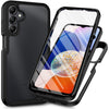 for Samsung Galaxy A15 5G Case, Samsung A15 4G/5G Phone Case with Built-in Screen Protector Clear Slim Back Cover Shockproof Rugged Heavy Duty Bumper Full Body Protective Case, Black - Black