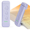 Glocusent USB Rechargeable Book Light for Reading in Bed, Portable Clip-on LED Reading Light, 3 Amber Colors & 5 Brightness Dimmable, Compact & Long Lasting, Perfect for Book Lovers, Kids - Purple