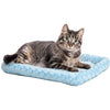 MidWest Homes for Pets QuietTime XXS Dog Bed – White Fleece Bolster, Ultra-Soft and Machine Washable, Fits 18-Inch Crates and Carriers, for Small Dogs and Cats - Blue