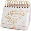 bloom daily planners Undated Perpetual Desk Easel/Inspirational Standing Flip Calendar - (5.25" x 5.5") (The Best is Yet to Come) - Moments of Grace