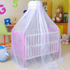 Baby Infant Toddler Bed Dome Cots Mosquito Netting Hanging Bed Net Mosquito Bar Frame Palace-Style Crib Bedding Set (White Mosquito Netting Only, Without Stand) - White