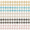 130 Pieces Mixed 5 Color Letter Beads Enamel Metal Letter Charms Double Sided Initial Pendant A-Z Alphabet Charm for Necklace Bracelet Jewelry Making HM504 - Mixed 5 color