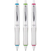 PILOT Dr. Grip FullBlack Refillable & Retractable Ballpoint Pen, Medium Point, Black Ink, 3-Pack (14634)- Ideal for School, Journaling & Office Writing - Pure White