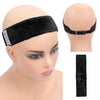 GEX Wig Grip Band with Adjustable Elastic Closure Flexible Velvet No Slip Wig grip Headbands Cap for Wigs(Black) - Black