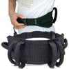 Gait Belt Walking Transfer Belt with 6 Plastic Padded Caregiver Handles and Quick Release Buckle for Patient,Elderly Physical Therapy (Black) - black