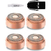 Replacement Heads for Flawless Facial Hair Remover, Replacement Blades for Finishing Touch Flawless Hair Removal Gen 2, 6 Count 18k Gold Heads with Storage Bag - 4