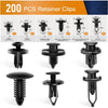 GOOACC Universal Plastic Fender Clips,200 Pcs Push Bumper Fastener Rivet Clips with 6 Size Auto Body Retainer Clips Bumpers,Car Fender Replacement for GM, Ford & Ch - 200Pcs Rivet Clips