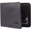 Big Skinny Men's L-Fold Passcase Leather Slim Wallet, Holds Up to 30 Cards - Black