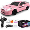 Remote Control Car RC Drift Car 2.4GHz 1:24 Scale 4WD High Speed RC Cars Vehicle with LED Lights Batteries and Drifting Tires Racing Sport Toy Cars for Adults Boys Girls Kids Gift - Pink