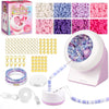 Tilhumt Bead Spinner, 2112Pcs Beading Set for Making 18 Friendship Bracelets, Bracelet Making Kit with 12 Colors Polymer Clay Beads, Crafts for Birthday Gift Choice, Patent Design - Corded 2112Pcs Purple Kit