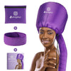 Bonnet Hood Hair Dryer Attachment - Soft, Adjustable Extra Large Bonnet Hair Dryer for Speeds Up Drying Time at Home, Easy to Use for Styling, Curling and Deep Conditioning (Black) - Purple