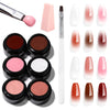 Makartt Gel Paint for Nail Art Set: 6 Colors No Wipe Solid Gel Polish for DIY Design at Home, Soak Off UV LED Manicure, Silver White Black Red Gold Nude - white pink brown nude