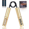 Grip Strength Trainer Set, 50-300LB(6 Pack), Wrist Forearm Strengthener, Metal No Slip, Hand Grip Gripper Strengthener for Strength Training and Exercise, Hand Workout Squeezer Grip Strength - Gold,300lb