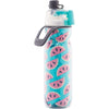 O2COOL ArcticSqueeze Insulated Mist 'N Sip Squeeze Bottle 20 oz., Blue/Blue Splash - Watermelon