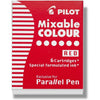 Pilot Parallel Mixable Color Ink Refills for Calligraphy Pens, Black Ink, 12-Pack (77313) - Red