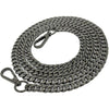 Model Worker DIY Iron Flat Chain Strap Handbag Chains Purse Chain Straps Shoulder Cross Body Replacement Straps with Metal Buckles (55", Gold) - Gun-black