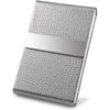 Business Card Holder, Metal Slim Business Card Case, Pocket Card Holder for Women or Men, PU Leather Business Card Holder Case RFID Blocking Name Card Holder with Magnetic Closure, Black Carbon - B - Gray
