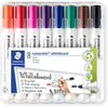 STAEDTLER 351 WP8 Lumocolor Whiteboard Marker Bullet Tip - Assorted Colours (Pack of 8) - Assorted Colours