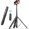 ATUMTEK 51" Selfie Stick Tripod, All in One Extendable Phone Tripod Stand with Bluetooth Remote 360° Rotation for iPhone and Android Phone Selfies, Video Recording, Vlogging, Live Streaming, Black - Black