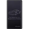 Premium Car Registration and Insurance Card Holder, Car Document Holder for Cards, Driver License & other Essential Documents (Black) - Black