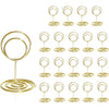 Table Number Holders 20Pcs - 2 Inch Mini Place Card Holder Short Table Number Stands for Wedding Party Graduation Reception Restaurant Home Centerpiece Decorations Office Memo (Gold) - Gold