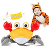 control future Crawling Crab Baby Toy - Infant Tummy Time Toys 3 4 5 6 7 8 9 10 11 12 Babies Boy 3-6 6-12 Learning Crawl 9-12 12-18 Walking Toddler 36 Months Old Music Development 1st Birthday Gifts - Orange