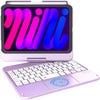 iPad Mini 6 Case with Keyboard, Keyboard iPad Mini 6th Generation 2021 8.3-inch 6th Generation, 360° Rotatable Touchpad Keyboard Case,Thin & Protective for iPad Mini (6th Generation 2021) Tablet - Purple