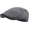 Men Cotton Newsboy Cap Soft Fit Cabbie Hat - Dark Grey