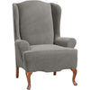 SureFit Stretch Morgan - Wing Chair Slipcover - Gray (SF45358) - Grey