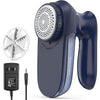 BEAUTURAL Fabric Shaver and Lint Remover, Sweater Defuzzer with 2-Speeds, 2 Replaceable Stainless Steel Blades, Battery Operated, Remove Clothes Fuzz, Lint Balls, Pills, Bobbles Gray - Ultramarine