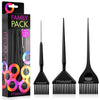 Framar Family Hair Color Brush Set - Hair Dye Brush Kit, Hair Coloring Brushes For Hair Stylist, Tint Brushes for Hair Color, Tapered Edges For Precision – 3 Pack Black - Black