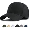 Oversize Baseball Cap XXL Big Head Hats for Men Large Head Hats Dad Hat Adjustable 23.6"-26.8" - Black