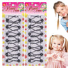 28 Pcs Hair Accessories: 12mm Bubble Twinbead Ponytail Holders with Balls for Girls and Toddlers (Black/White) - Black/White