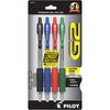 Pilot, G2 Premium Gel Roller Pens, Ultra Fine Point Gel Pens 0.38 mm, Pack of 4, Black, Blue, Green, Red - Assorted 4