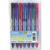 Pilot FriXion Erasable Gel Pens, Fine Point 0.7 mm Erasable Pens, Pack of 7 Assorted Colors - Multicolor