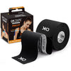 OK TAPE Kinesiology Tape 10 inches Precut, 20 Strips, Cotton Elastic Athletic Tape Latex Free, 2in x 16ft, Black - Black