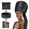 Bonnet Hood Hair Dryer Attachment - Soft, Adjustable Extra Large Bonnet Hair Dryer for Speeds Up Drying Time at Home, Easy to Use for Styling, Curling and Deep Conditioning (Black) - Black