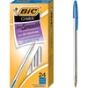 BIC Cristal Xtra Bold Ballpoint Pens, Bold Point (1.6mm) For Vivid And Dramatic Lines, Assorted Colors, 24-Count Pack, Perfect Ink Pens - Blue Ink